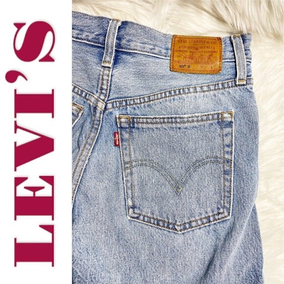 LEVI'S 501S Premium Big E Selvedge Button Fly Distressed Skinny Jeans, Size 25 - Picture 11 of 16